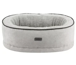 Nobby Orthopädisches Komfortbett Lago, oval, hellgrau, ca. B85/H24/T60 cm
