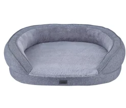 Nobby Orthopädisches Komfortbett Amca, oval, grau, ca. B78/H18/T62 cm