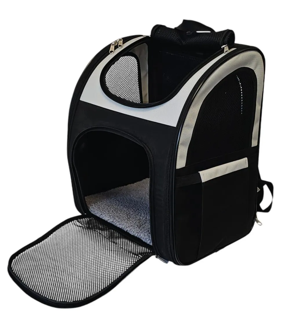 Nobby Tierrucksack Extend 2, creme/schwarz, ca. B34/H41/T28 cm