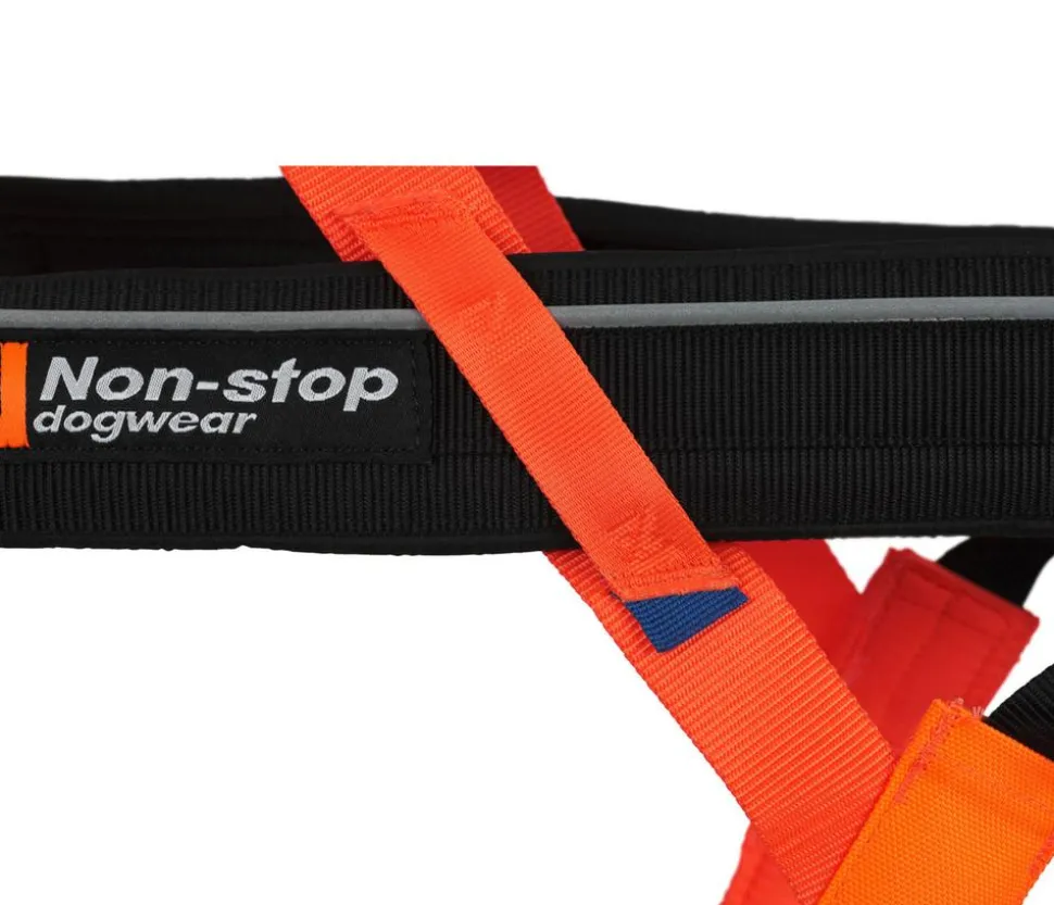 Non-stop dogwear Hunde-Zuggeschirr Freemotion harness 5.0, schwarz/orange