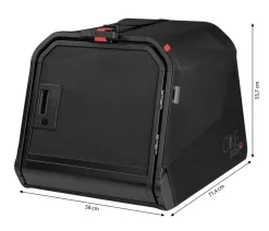 1one1 Origami Hundetransportbox, schwarz, S, ca. B58/H55,7/T71,4 cm