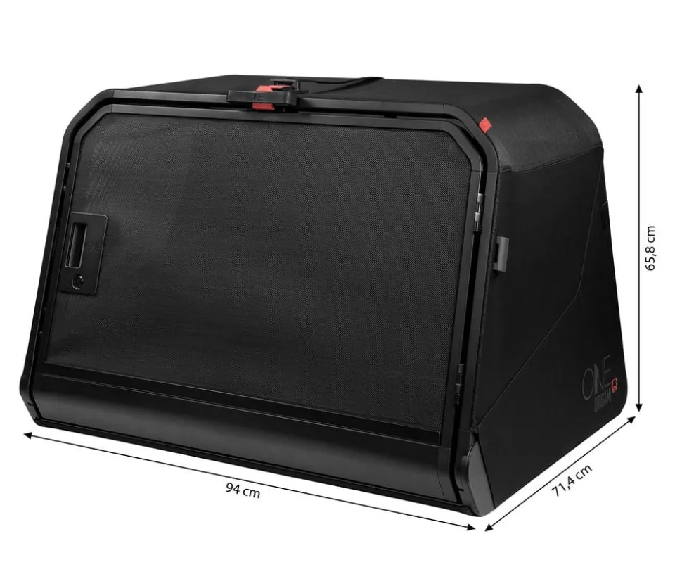1one1 Origami Hundetransportbox, schwarz, XL, ca. B94/H65,8/T71,4 cm