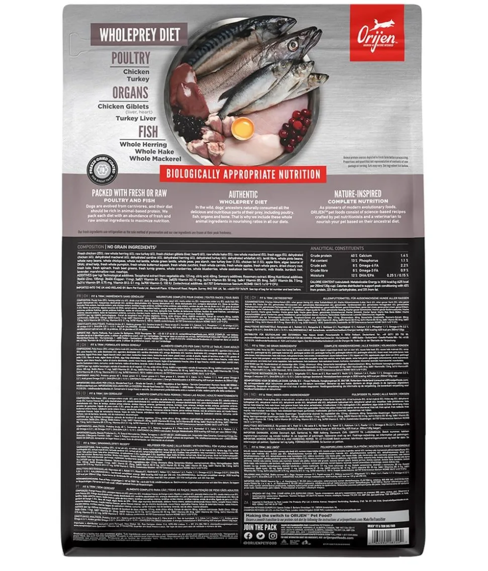 ORIJEN™ Trockenfutter für Hunde Fit & Trim