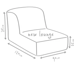 Outbag Outdoor-Sitzsack Newlounge Plus, ca. B90/H75/T120 cm