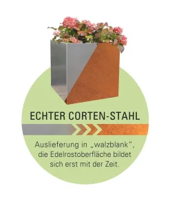 Palatino Cortenstahl-Kaminholzlager Woodpecker PRO