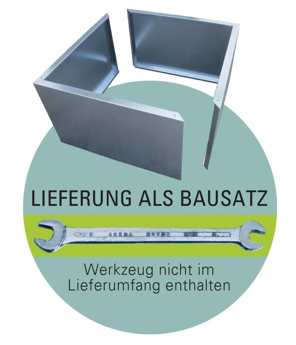 Palatino Cortenstahl-Pflanzgefäß Urban mit Zwischenboden, rechteckig, braun, ca. B200/H70/T100 cm