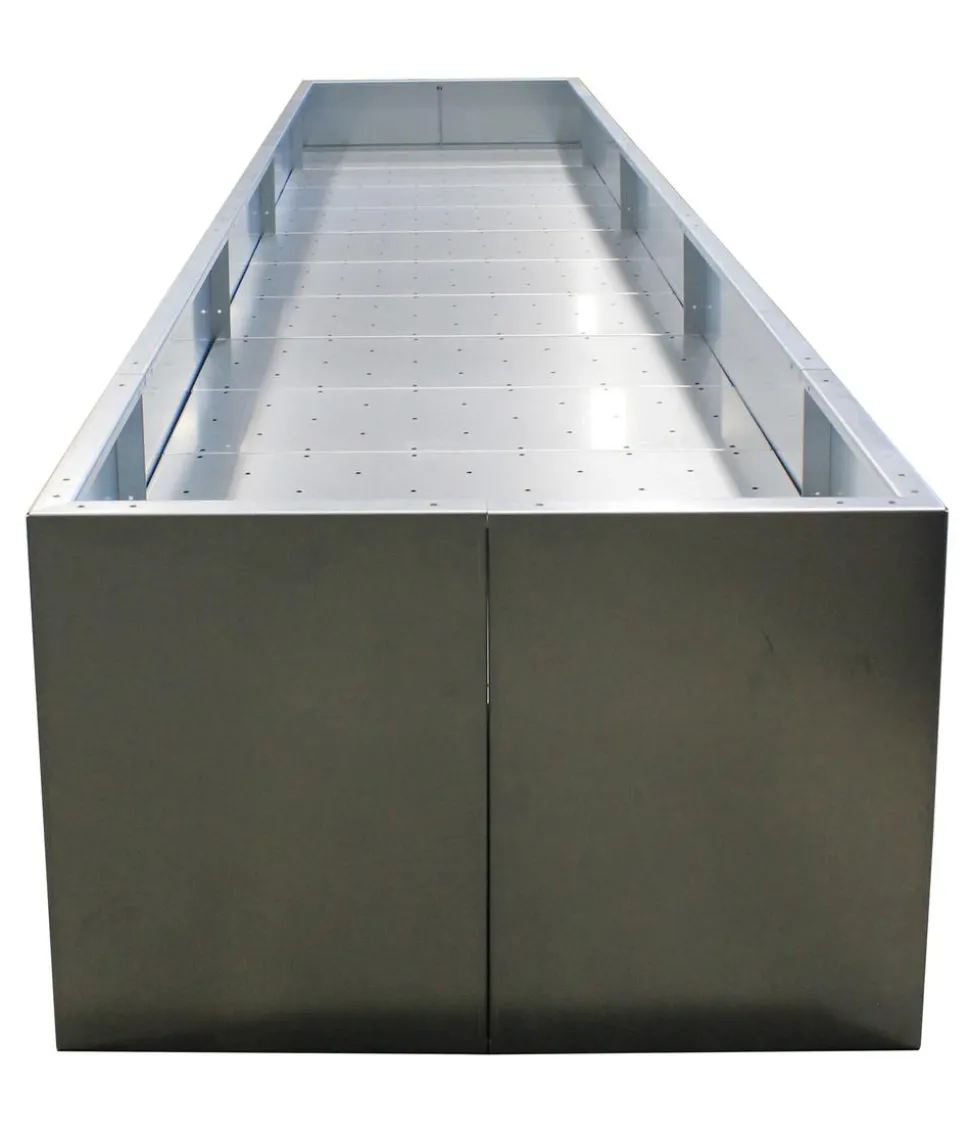 Palatino Cortenstahl-Pflanzgefäß Urban mit Zwischenboden, rechteckig, braun, ca. B200/H70/T100 cm