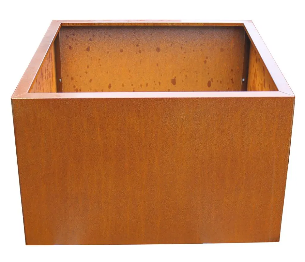 Palatino Cortenstahl-Pflanzgefäß Clara, ca. B80/H50/T80 cm