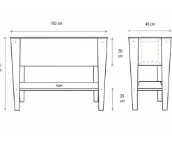 Palatino Cortenstahl-Tischbeet, ca. B100/H80/T40 cm