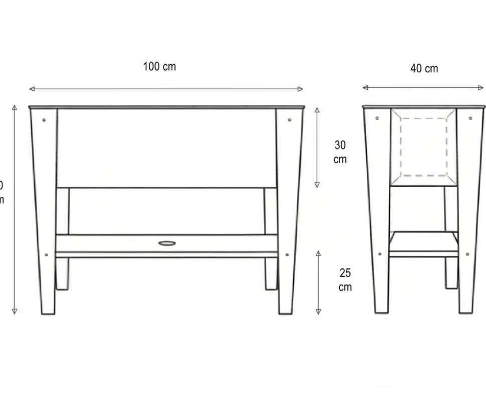 Palatino Cortenstahl-Tischbeet, ca. B100/H80/T40 cm
