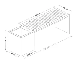 Palatino Gartenbank Clara/Ramp, 2-Sitzer