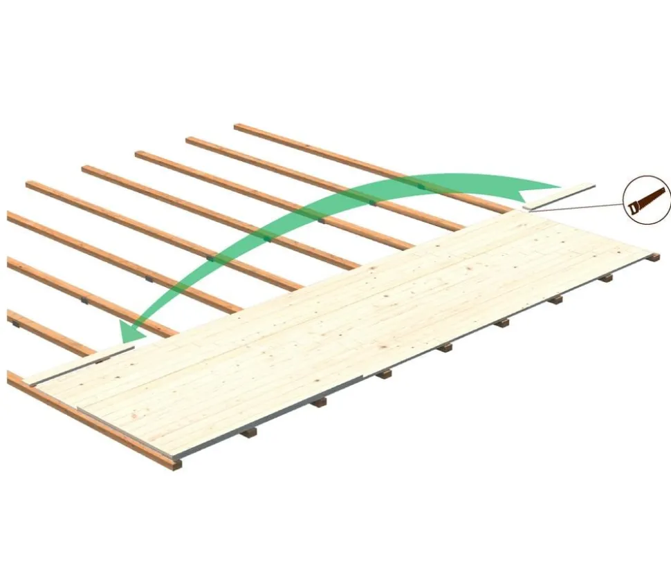 Palmako Fußboden für Gartenhaus Klara, ca. 17 m²