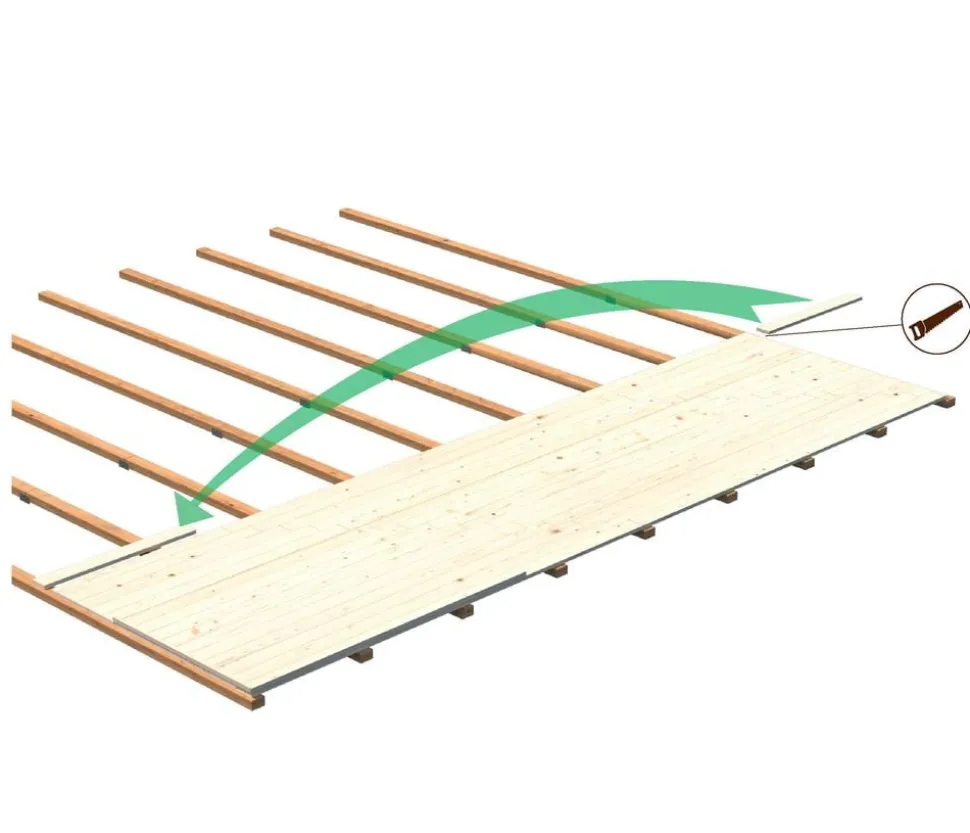 Palmako Fußboden für Gartenhaus Lotta
