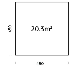 Palmako Fundamentrahmen 4,5x4,5 m, inkl. LogFoot