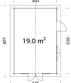 Palmako Gartenhaus Irene, ca. B426/H276/T598 cm