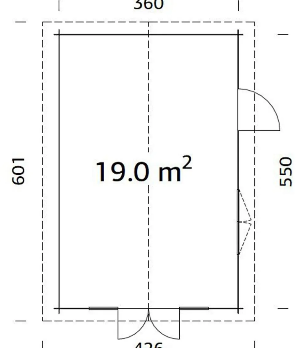 Palmako Gartenhaus Irene, ca. B426/H276/T598 cm