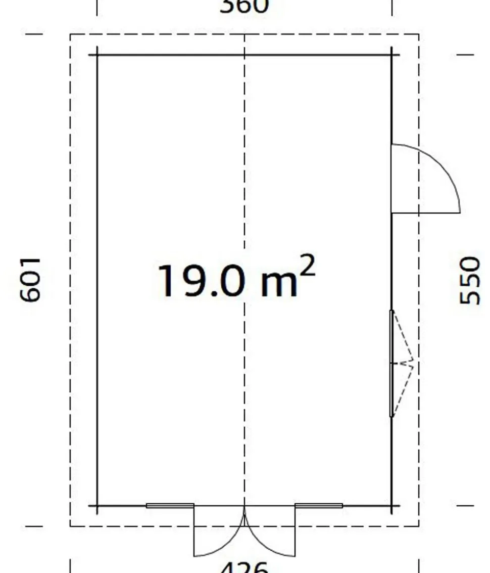 Palmako Gartenhaus Irene, ca. B426/H276/T598 cm