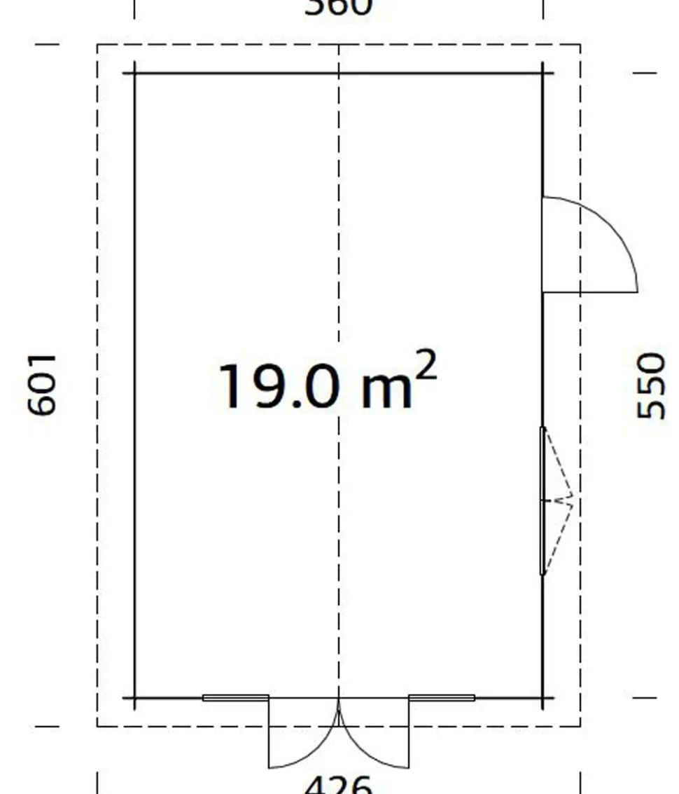 Palmako Gartenhaus Irene, ca. B426/H276/T598 cm