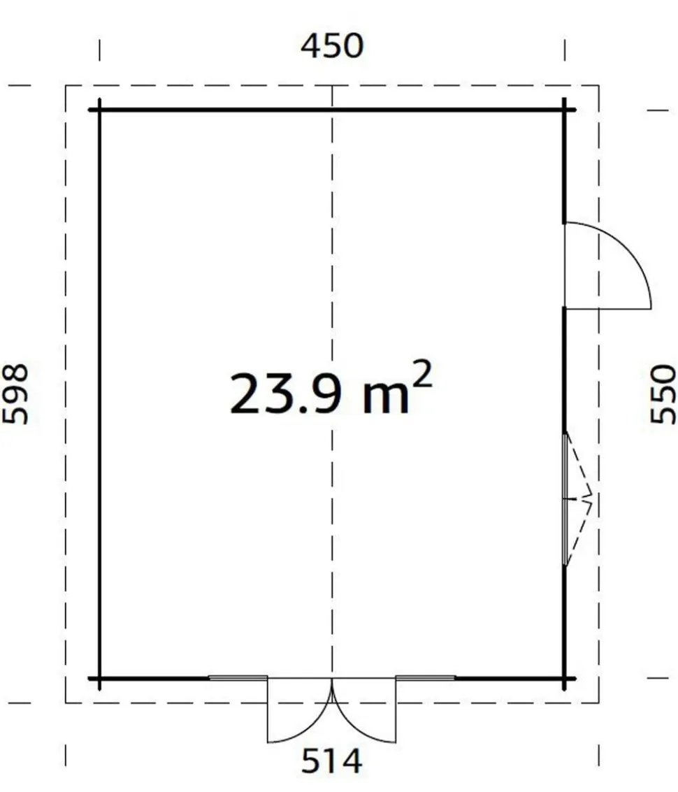 Palmako Gartenhaus Irene, ca. B514/H287/T598 cm
