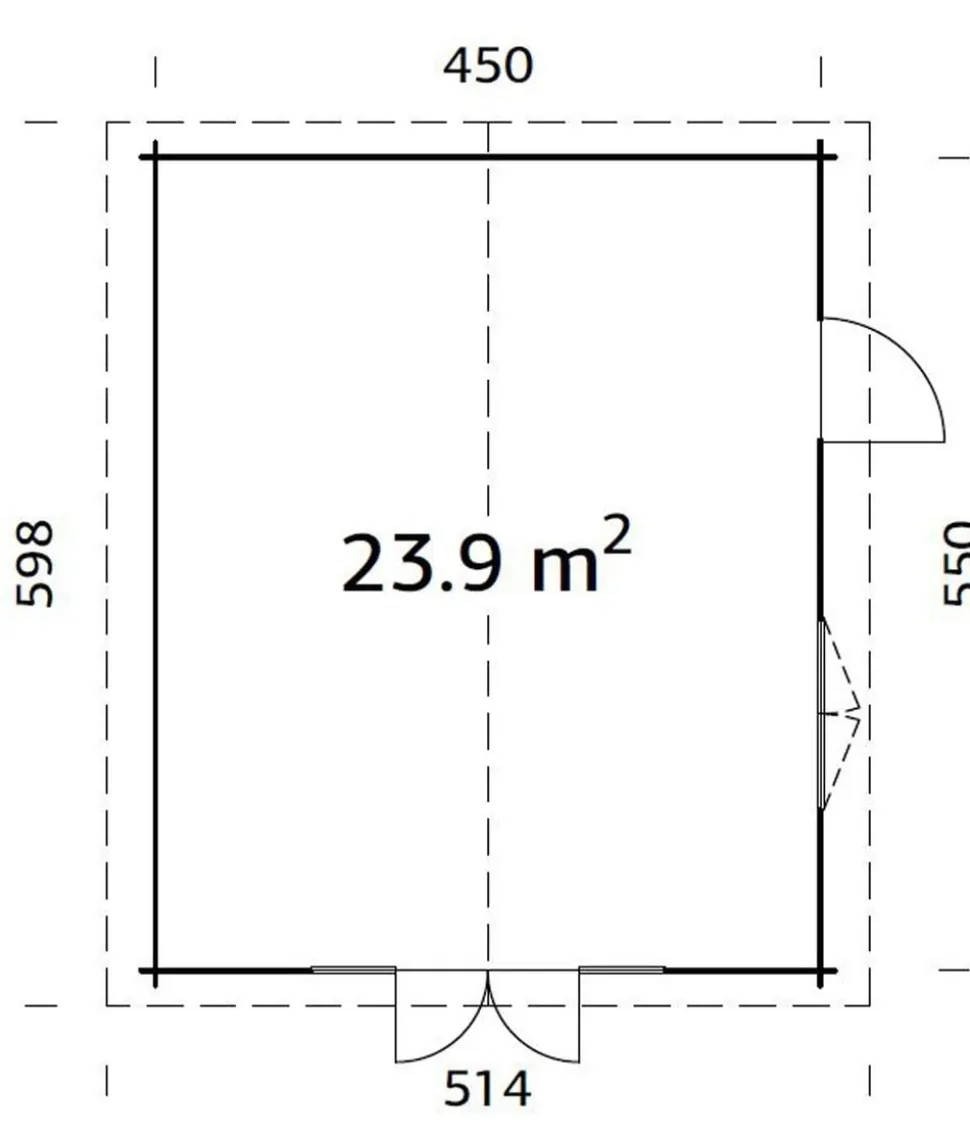 Palmako Gartenhaus Irene, ca. B514/H287/T598 cm