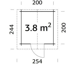 Palmako Gartenhaus Vivian, ca. B254/H222/T240 cm
