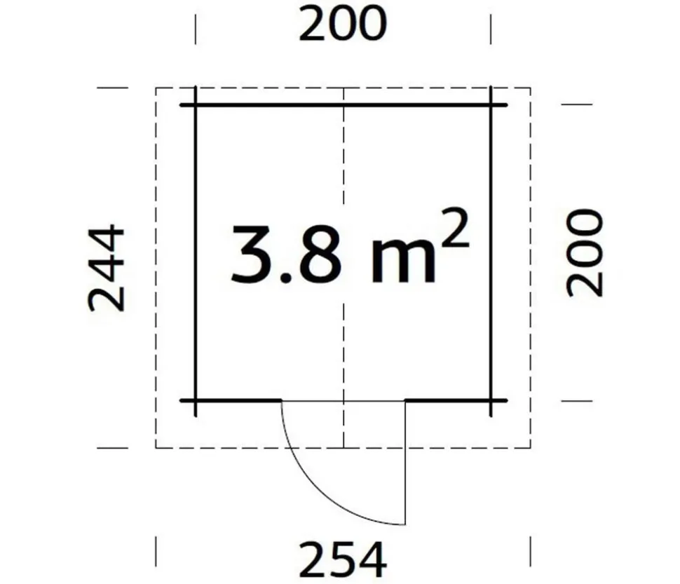 Palmako Gartenhaus Vivian, ca. B254/H222/T240 cm