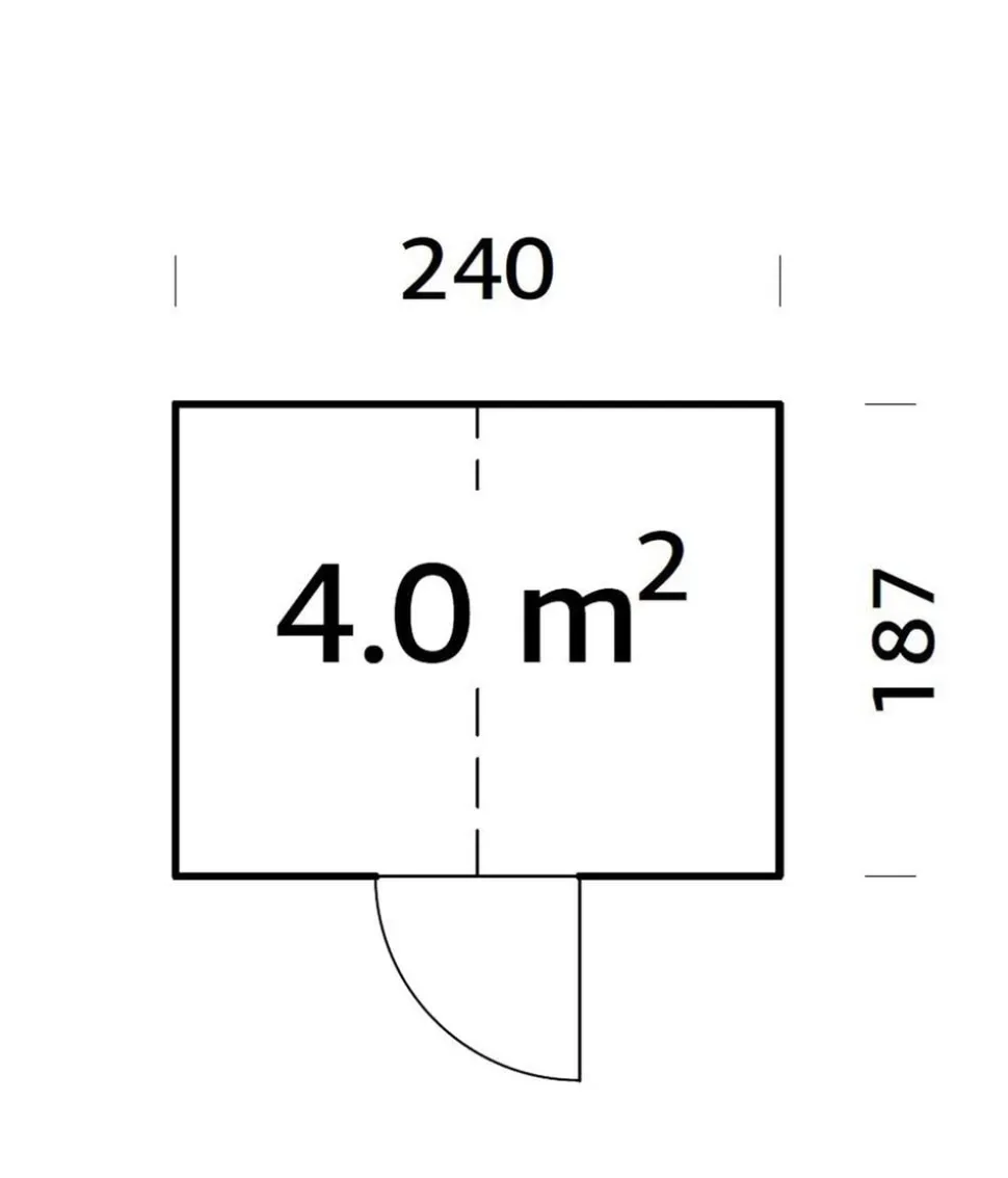 Palmako Gerätehaus Emilia, ca. B240/H288/T187 cm
