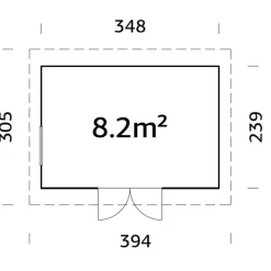 Palmako Gerätehaus Stig, ca. B394/H250/T305 cm