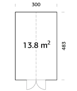 Palmako Gewächshaus Emilia, ca. B300/H288/T498 cm