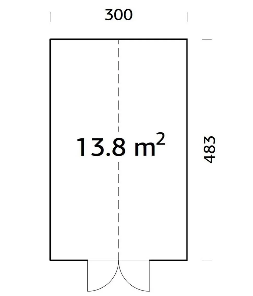 Palmako Gewächshaus Emilia, ca. B300/H288/T498 cm