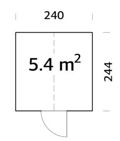Palmako Gewächshaus Emilia, ca. B240/H286/T258 cm