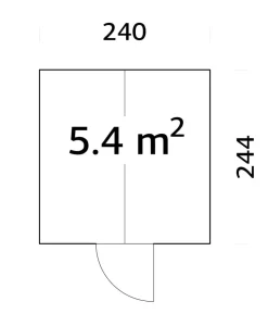 Palmako Gewächshaus Emilia, ca. B240/H286/T258 cm
