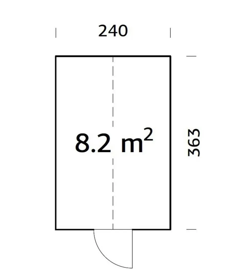 Palmako Gewächshaus Emilia, ca. B240/H286/T378 cm