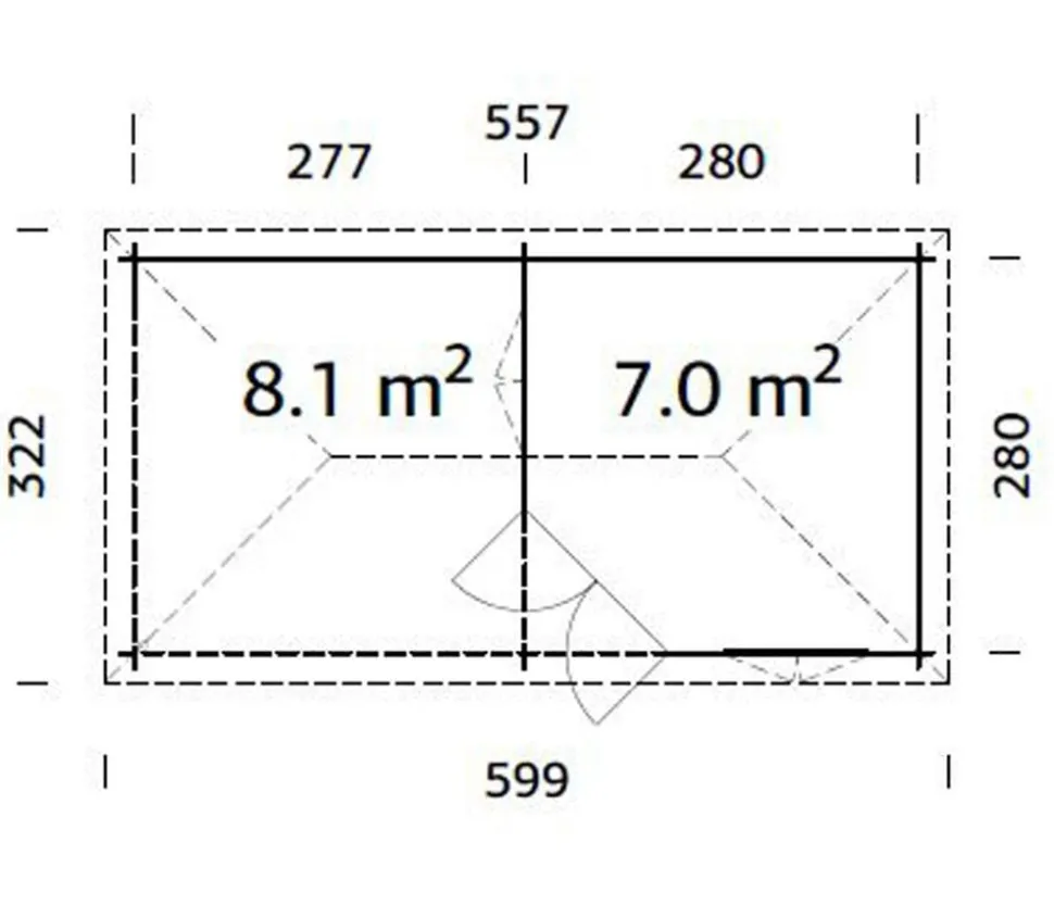 Palmako Pavillon Melanie, ca. B599/H307/T322 cm