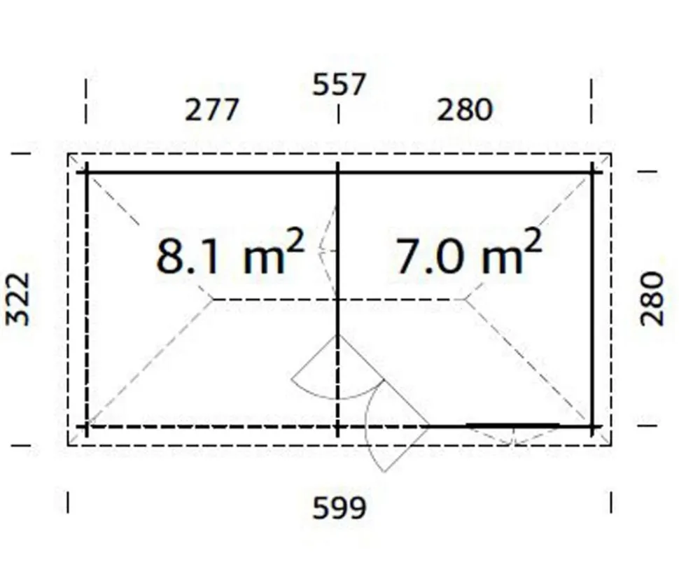 Palmako Pavillon Melanie, ca. B599/H307/T322 cm
