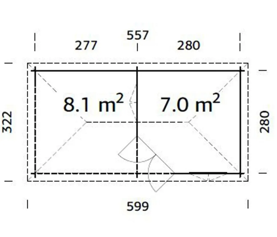 Palmako Pavillon Melanie, ca. B599/H307/T322 cm