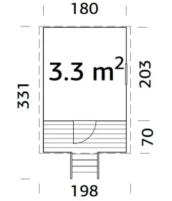 Palmako Spielhaus Huck, ca. B198/H225/T273 cm