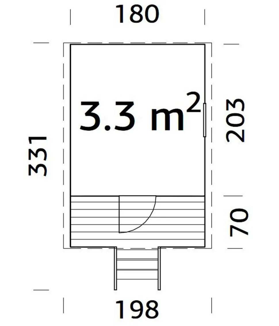 Palmako Spielhaus Huck, ca. B198/H225/T273 cm