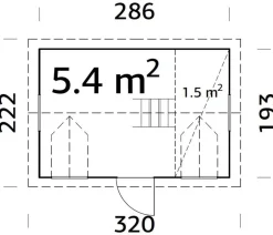 Palmako Spielhaus Marie, ca. B320/H220/T221 cm