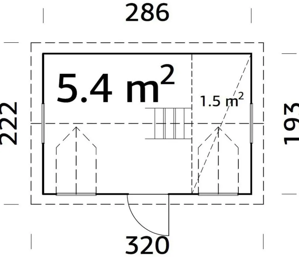 Palmako Spielhaus Marie, ca. B320/H220/T221 cm