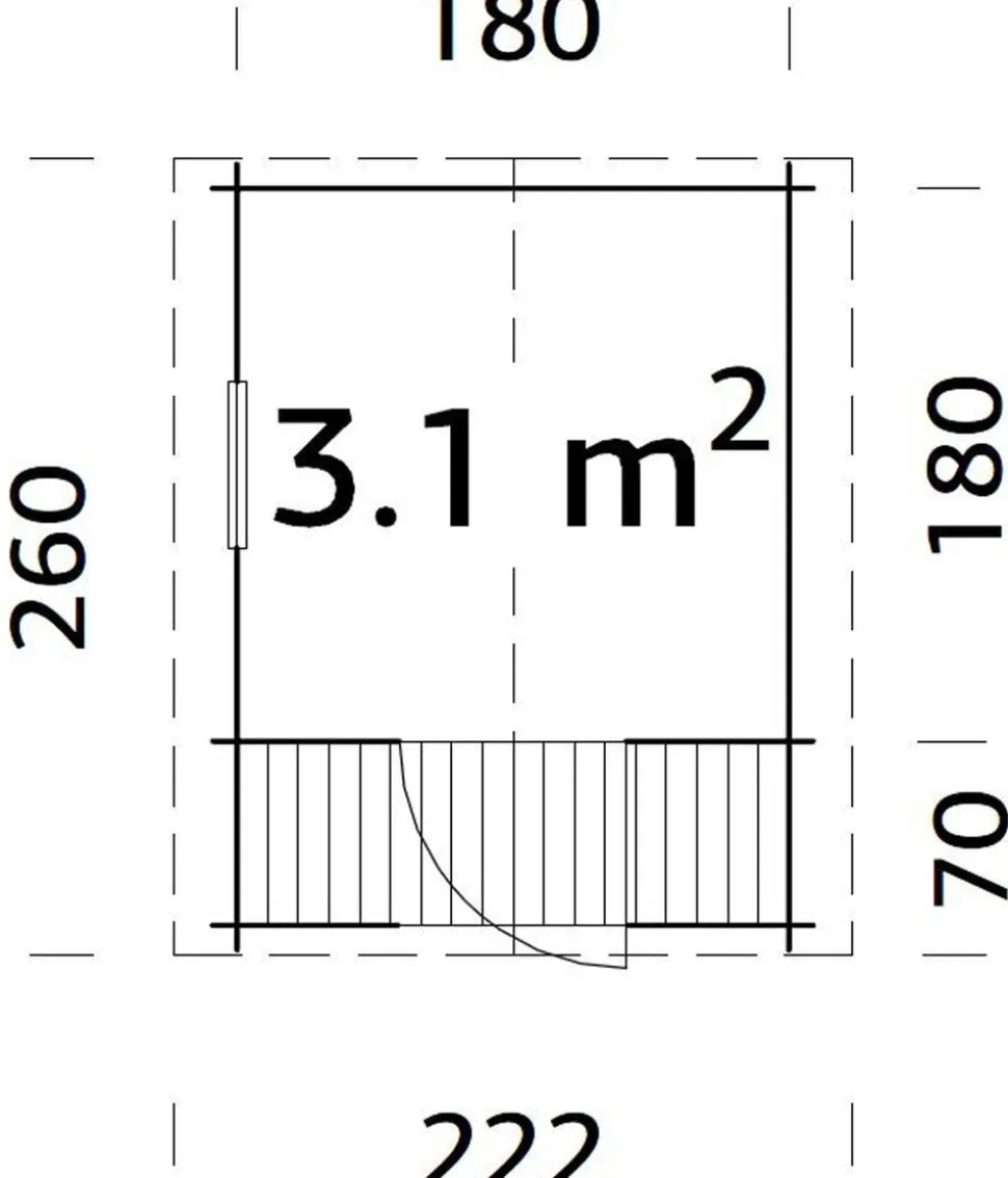 Palmako Spielhaus Stina, ca. B222/H193/T260 cm