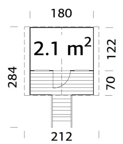 Palmako Spielhaus Toby, ca. B212/H287/T194 cm