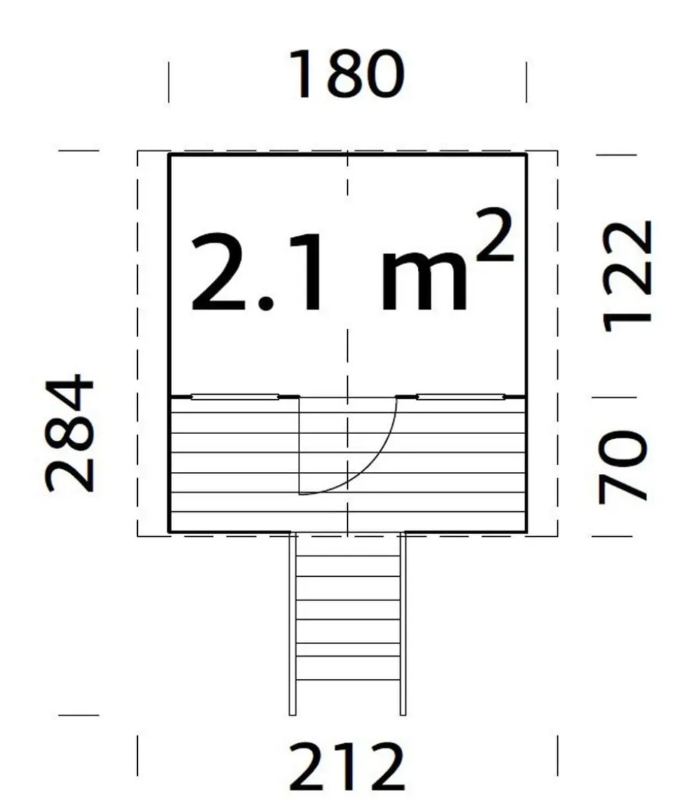 Palmako Spielhaus Toby, ca. B212/H287/T194 cm