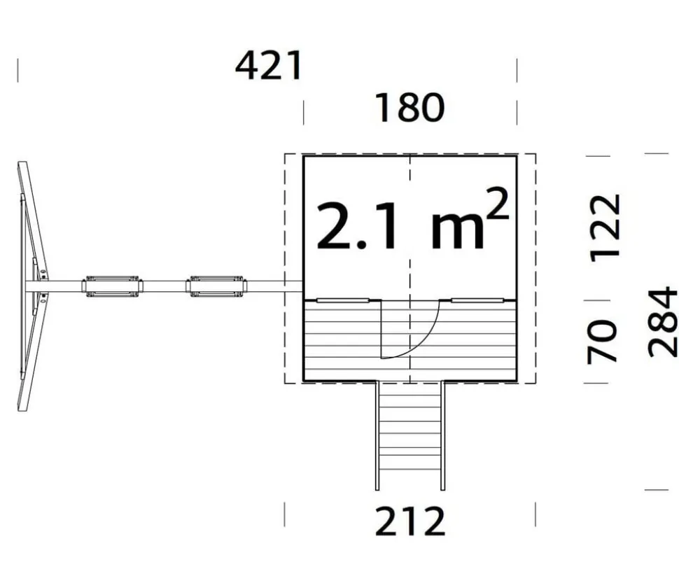 Palmako Spielhaus Toby, inkl. Anbauschaukel