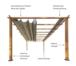Paragon Outdoor Pavillon Florenz, ca. B505/H236/T350 cm
