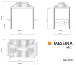 Paragon Outdoor-Pergola Florida 1111, inkl. Sonnensegel dunkelbraun, ca. B350,4/H235/T350 cm