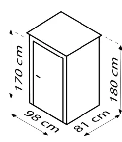 Pergart Metallgerätehaus, ca. B98/H180/T81 cm