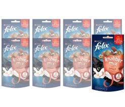 PURINA felix® Katzensnack KnabberMix Grillspaß, 8 x 60 g