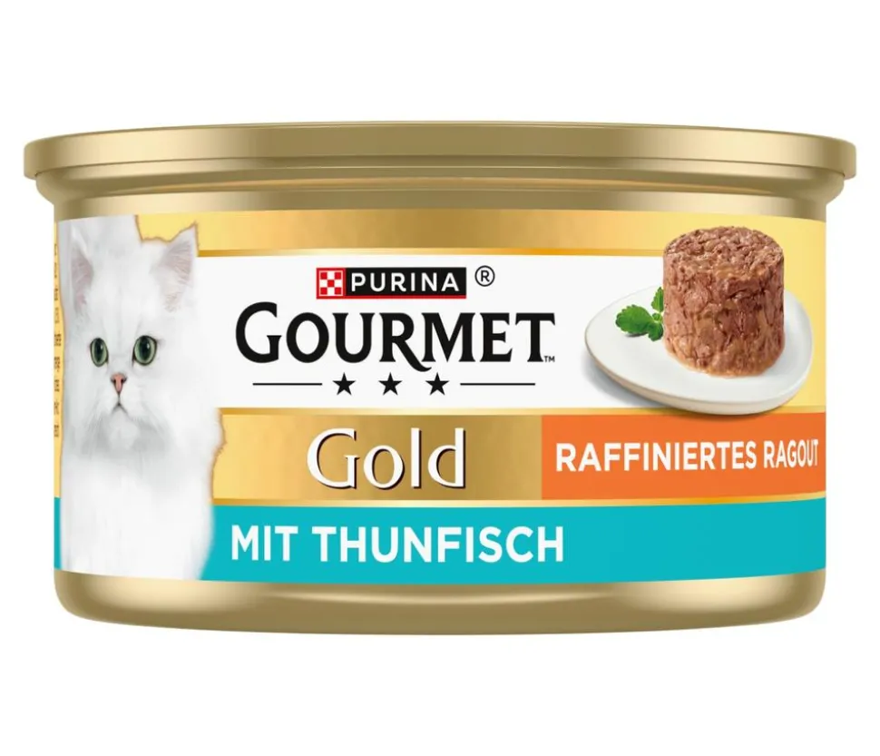 PURINA GOURMET™ Gold Nassfutter für Katzen Raffiniertes Ragout Adult, 12 x 85 g