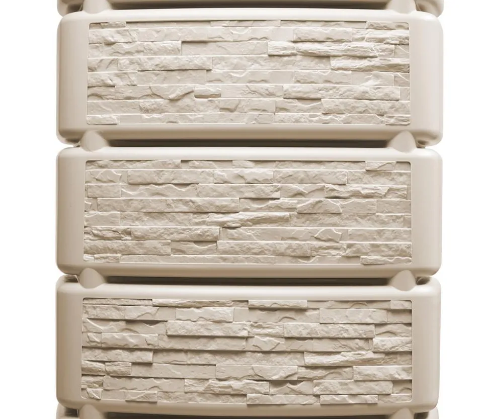 4rain Wandtank Slim Stone Decor, 350 l, ca. B60/H184/T39 cm